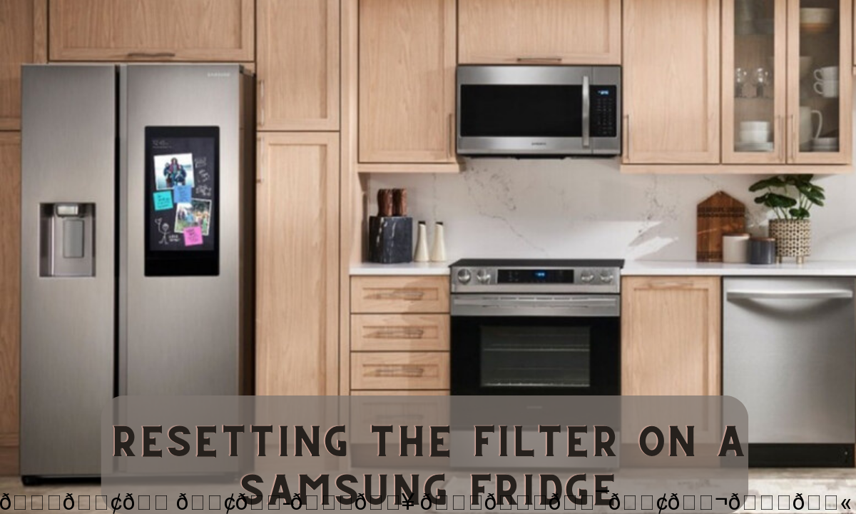 Resetting the Filter on a Samsung Fridge