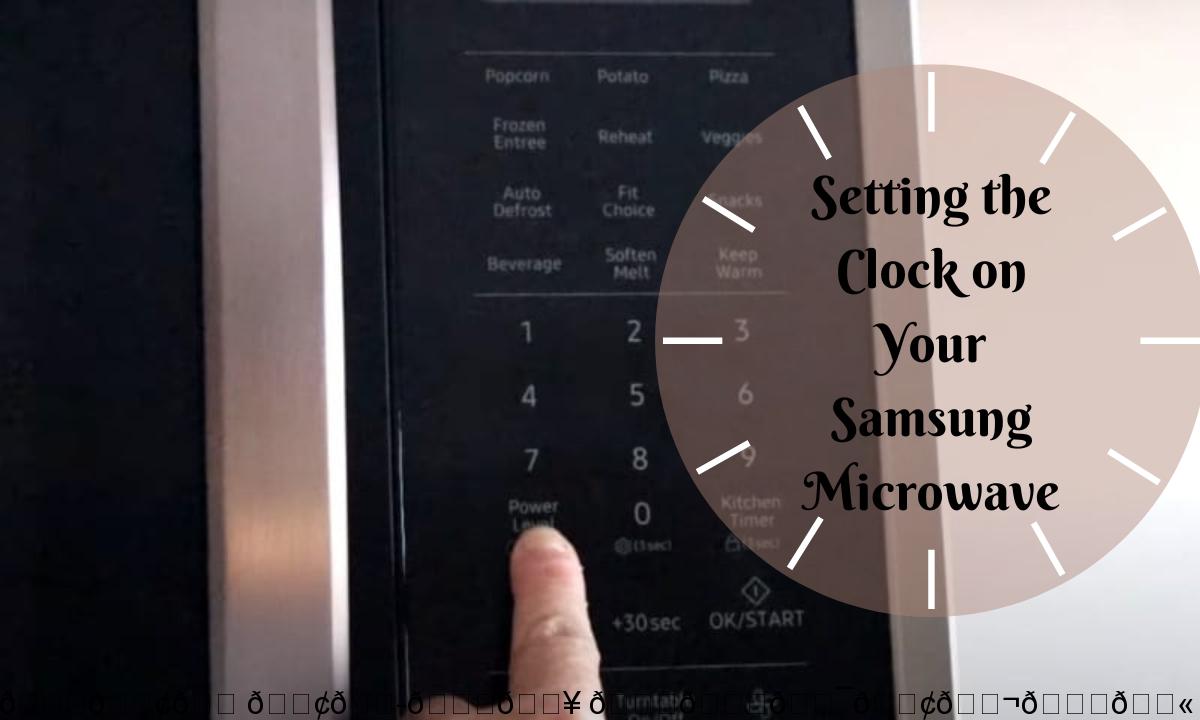 Setting the Clock on Your Samsung Microwave